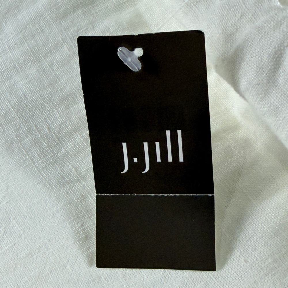 J. Jill Pure Jill White 100% Linen Midi Skirt Size Small Side Slit Lined NWT - Picture 7 of 9